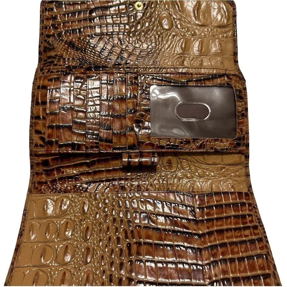 Brahmin Toasted Almond Collection 4 Pieces Handbag Crossbody Two Wallets